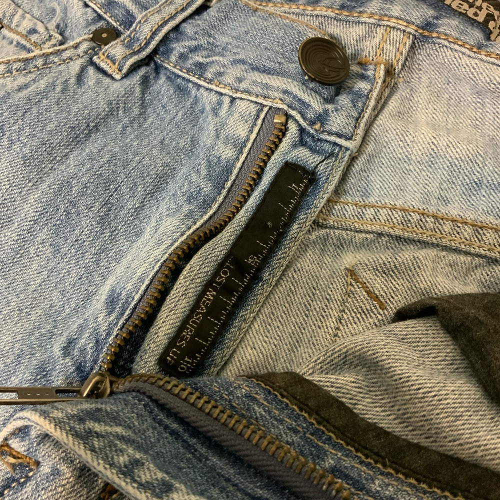 EUC Men’s Raw Trashed Denim light Wash Straight Jeans - Picture 6 of 14